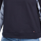 Tommy Hilfiger Women's Woven Trim Sweatshirt Navy Size Medium