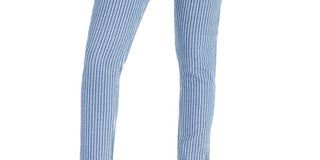 Dickies Junior's Striped Skinny Fit Cuffed Jeans Blue Size 1