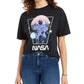 Love Tribe Junior's Cotton Nasa Graphic T-Shirt Black Size Medium