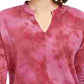 Hooked Up by IOT Junior's Tie Dye Sweatshirt Red Size Medium