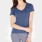 Tommy Hilfiger Women's V Neck T-Shirt Navy Size X-Large