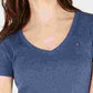 Tommy Hilfiger Women's V Neck T-Shirt Navy Size X-Large