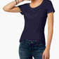 Tommy Hilfiger Women's Cotton Scoop Neck T-Shirt Navy Size X-Large