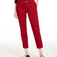 Tommy Hilfiger Women's Cuffed Chino Straight Leg Pants Red Size 2