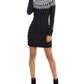 Tommy Hilfiger Women's Fair Isle Sweater Dress Blue Size Large