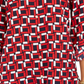 Tommy Hilfiger Women's Printed Utility Tunic Blue Size Medium