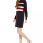 Tommy Hilfiger Women's Quarter-Zip Sweater Dress Blue Size X- Large