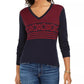 Tommy Hilfiger Women's Fair Isle Ivy Cotton Sweater Blue Size XX-Large