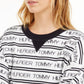 Tommy Hilfiger Women's Logo-Striped Sweater  White Size XX- Large