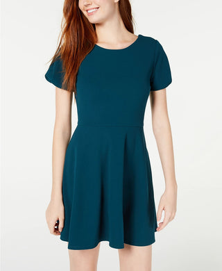 Speechless Juniors' Skater Dress Blue Size Small