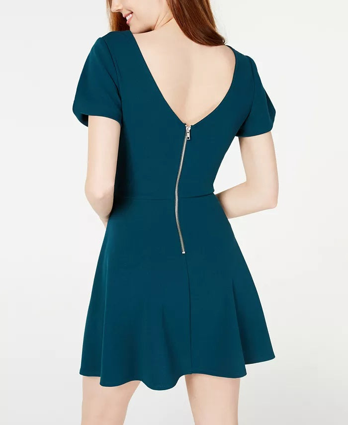 Speechless Juniors' Skater Dress Blue Size Small