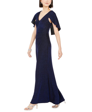 Jessica Howard Women's Capelet Gown Charcoal Size 14