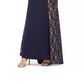 Jessica Howard Women's Sequined-Lace Scuba Mermaid Gown Navy Size 12