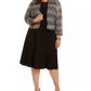 Jessica Howard Women's Plus Size Midi Dress & Chevron Lace Jacket Gray Size 14W