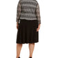 Jessica Howard Women's Plus Size Midi Dress & Chevron Lace Jacket Gray Size 14W