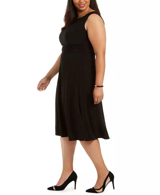 Jessica Howard Women's Plus Size Midi Dress & Chevron Lace Jacket Gray Size 14W