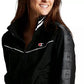Champion Women's Jock Tag Sleeve Tricot Track Jacket Black Size Small