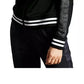 Champion Women's Jock Tag Sleeve Tricot Track Jacket Black Size Small