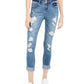 Indigo Rein Junior's Distressed Two Button Jeans Blue Size 1