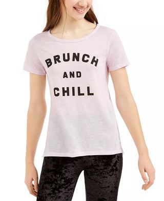 Love Tribe Juniors' Brunch And Chill Graphic T-Shirt Bright Blue Size Medium