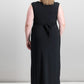 Love Squared Women's Plus Size Three-Quarter-Sleeve Knotted Maxi Dress Black Size 1X