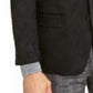 Ralph Lauren Men's Blazer Short Faux-Suede Two-Button Black Size 42