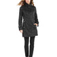 Calvin Klein Women's Hooded Packable Stand-Collar Wrinkle-Resistant Anorak Black Size Medium