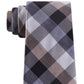 Kenneth Cole Reaction Men's Silk Plaid Neck Tie Beige Size Regular