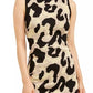 Planet Gold Women's Animal Print Sleeveless Turtle Neck Short Body Con Party Dress Yellow Size XX-Small