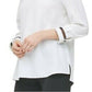 Calvin Klein Women's Illusion-Trimmed Blouse White Size Extra Large