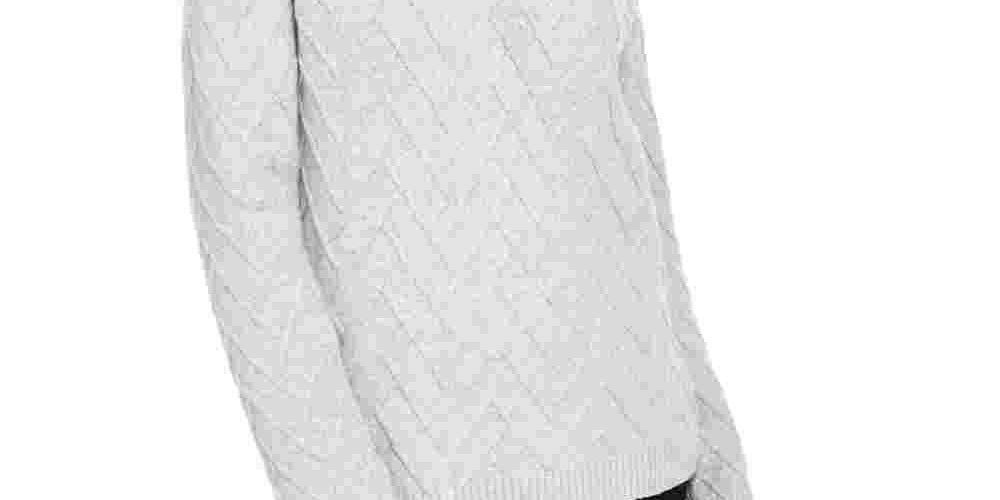 Calvin Klein Women's Chevron Stitch Cowlneck Sweater Yellow Size 6