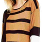 Calvin Klein Women's Color Block Long Sleeve Crew Neck Sweater Charcoal Size Small