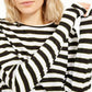 Michael Kors Women's Striped Long-Sleeve Top White Size X-Large