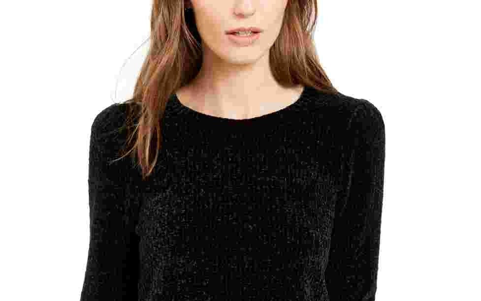 Michael Kors Women's Crew Neck Sweater All Black Size X-Large