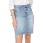 NYDJ Women's Denim Snap-Waist Skirt Blue Size 16