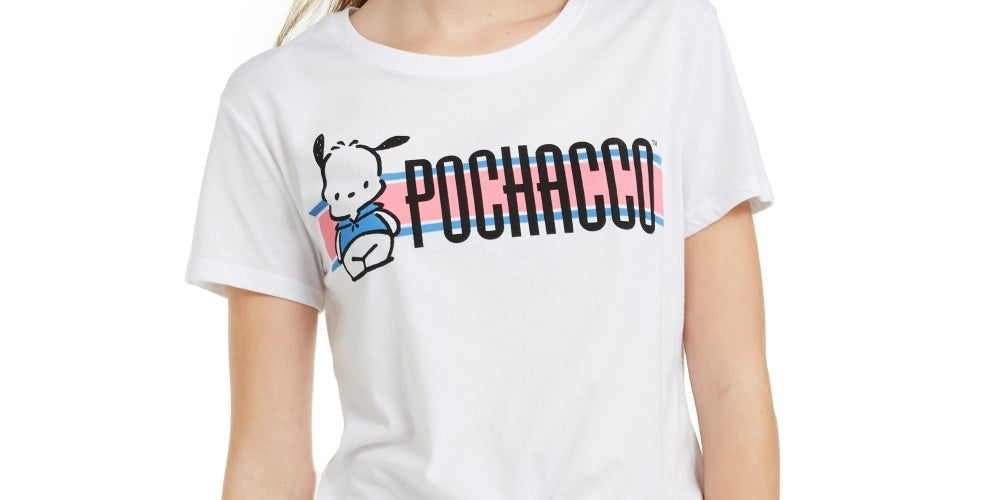 Love Tribe Junior's Pochacco Graphic Print T-Shirt White Size Small