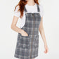 Tinseltown Juniors' Plaid Skirtall Black Size Medium