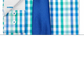 Nick Graham Men's Slim Fit Stretch Easy Care Multi Check Dress Shirt & Textured Solid Tie Set Green Size 15X34-35