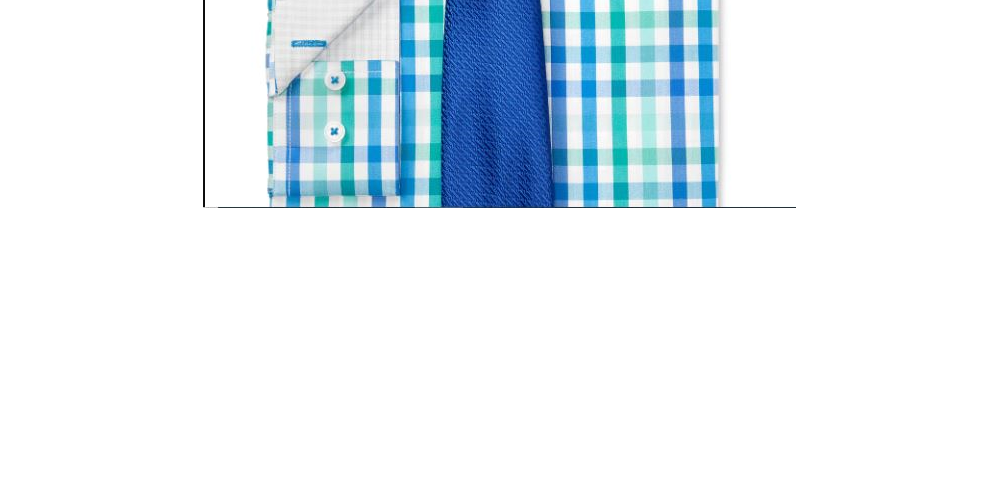 Nick Graham Men's Slim Fit Stretch Easy Care Multi Check Dress Shirt & Textured Solid Tie Set Green Size 15X34-35