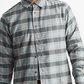 The North Face Men's Thermocore Plaid Flannel Button Up Long Sleeve Grey Gray Size Small