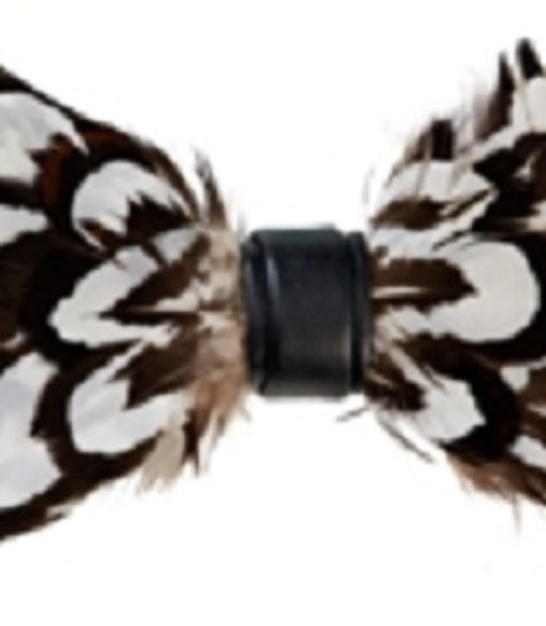 Tallia Men's Feather Pre-Tied Bow Tie Orange Size Regular