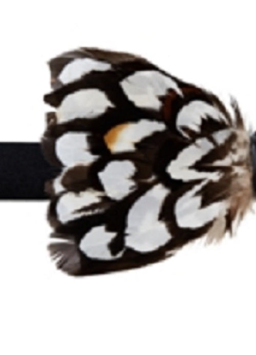 Tallia Men's Feather Pre-Tied Bow Tie Orange Size Regular