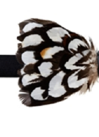 Tallia Men's Feather Pre-Tied Bow Tie Orange Size Regular