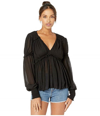 Free People Women's Day Dreaming Top Size  Black Size Small