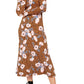 Free PeopleWomen's Retro Romance Mixed Print  Dress Brown Size Large