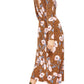 Free PeopleWomen's Retro Romance Mixed Print  Dress Brown Size Large