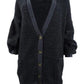 Free People Women's Snow Drop Cardigan Sweater Black Size X-Small