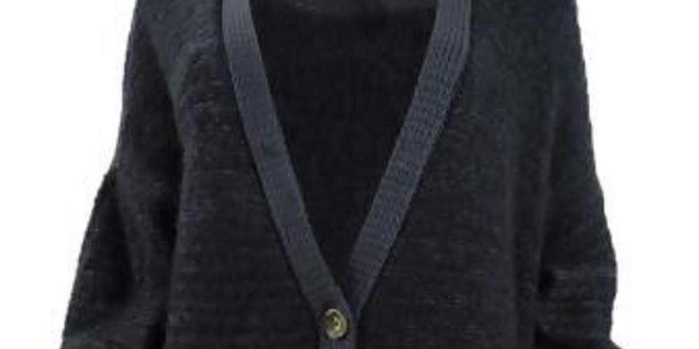 Free People Women's Snow Drop Cardigan Sweater Black Size X-Small