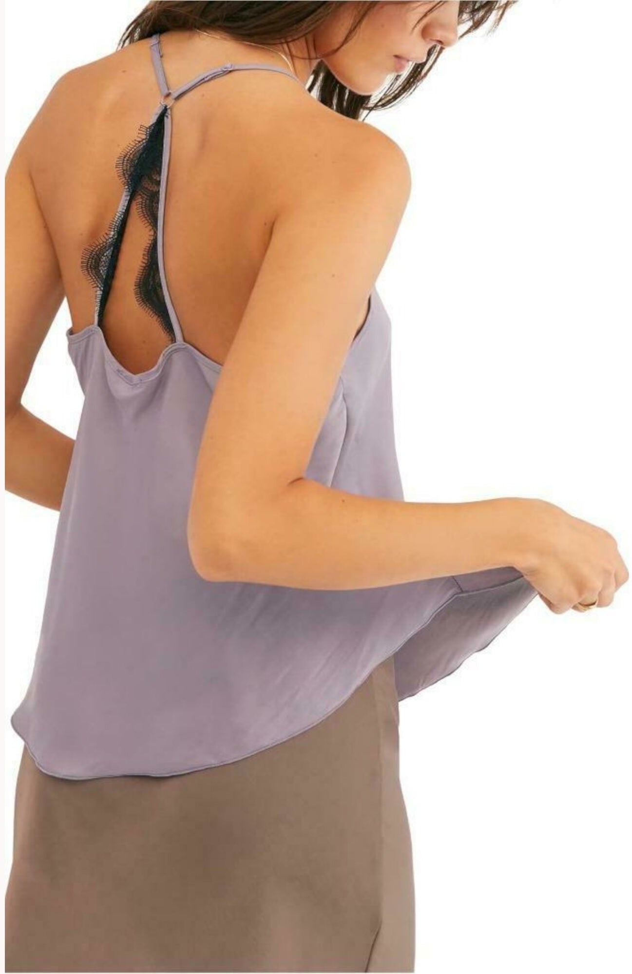 Free People Women's Starlight Camisole Dark Purple Size Small