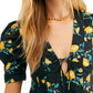 Free People Women's Adelle Floral Print Tunic Black Size Medium